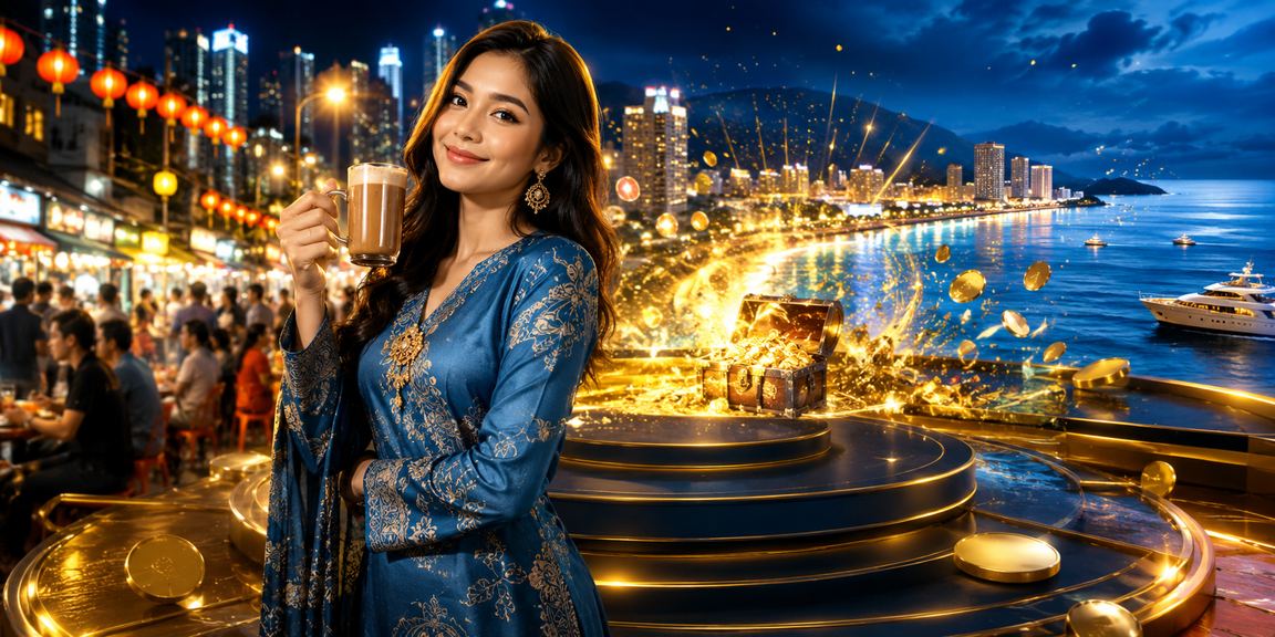 Pengguna Malaysia di Kuala Lumpur berbaju kurung menikmati platform kasino hiburan VIP